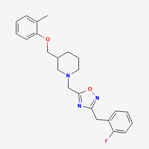 1-{[3-(2-fluorobenzyl)-1,2,4-oxadiazol-5-yl]methyl}-3-[(2-methylphenoxy)methyl]piperidine