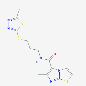 6-methyl-N-{3-[(5-methyl-1,3,4-thiadiazol-2-yl)thio]propyl}imidazo[2,1-b][1,3]thiazole-5-carboxamide