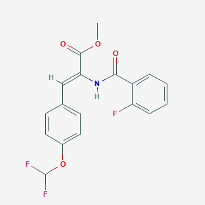 Methyl 3-[4-(difluoromethoxy)phenyl]-2-[(2-fluorobenzoyl)amino]acrylate