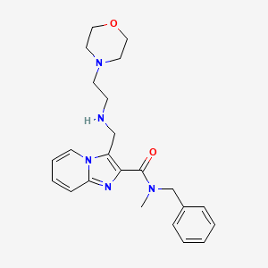 molecular formula C23H29N5O2 B3810325 N-benzyl-N-methyl-3-({[2-(4-morpholinyl)ethyl]amino}methyl)imidazo[1,2-a]pyridine-2-carboxamide 