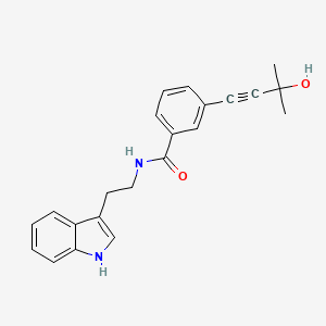 molecular formula C22H22N2O2 B3810341 3-(3-hydroxy-3-methylbut-1-yn-1-yl)-N-[2-(1H-indol-3-yl)ethyl]benzamide 