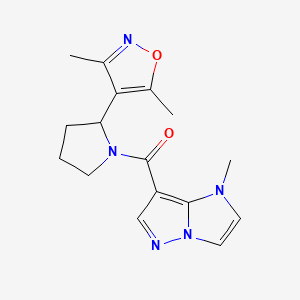 7-{[2-(3,5-dimethylisoxazol-4-yl)pyrrolidin-1-yl]carbonyl}-1-methyl-1H-imidazo[1,2-b]pyrazole