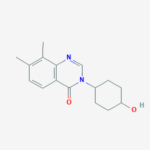 molecular formula C16H20N2O2 B3810365 3-(4-hydroxycyclohexyl)-7,8-dimethylquinazolin-4(3H)-one 