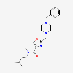 2-[(4-benzyl-1-piperazinyl)methyl]-N-methyl-N-(3-methylbutyl)-1,3-oxazole-4-carboxamide