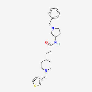 molecular formula C24H33N3OS B3810405 N-(1-benzyl-3-pyrrolidinyl)-3-[1-(3-thienylmethyl)-4-piperidinyl]propanamide 