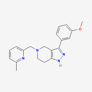 3-(3-methoxyphenyl)-5-[(6-methyl-2-pyridinyl)methyl]-4,5,6,7-tetrahydro-1H-pyrazolo[4,3-c]pyridine