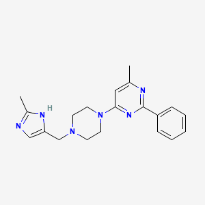 4-methyl-6-{4-[(2-methyl-1H-imidazol-4-yl)methyl]piperazin-1-yl}-2-phenylpyrimidine