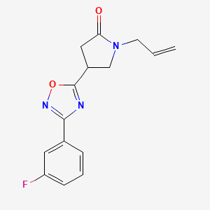 molecular formula C15H14FN3O2 B3810437 1-allyl-4-[3-(3-fluorophenyl)-1,2,4-oxadiazol-5-yl]-2-pyrrolidinone 