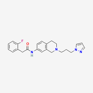 2-(2-fluorophenyl)-N-{2-[3-(1H-pyrazol-1-yl)propyl]-1,2,3,4-tetrahydro-7-isoquinolinyl}acetamide