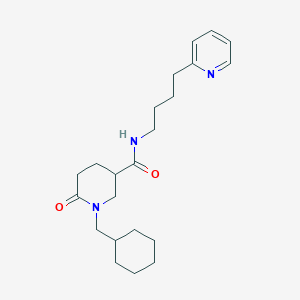 1-(cyclohexylmethyl)-6-oxo-N-[4-(2-pyridinyl)butyl]-3-piperidinecarboxamide