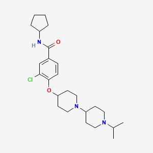 3-chloro-N-cyclopentyl-4-[(1'-isopropyl-1,4'-bipiperidin-4-yl)oxy]benzamide