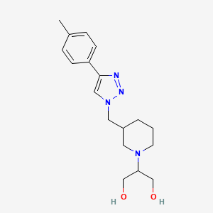 2-(3-{[4-(4-methylphenyl)-1H-1,2,3-triazol-1-yl]methyl}-1-piperidinyl)-1,3-propanediol trifluoroacetate (salt)