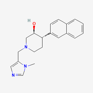 (3S*,4S*)-1-[(1-methyl-1H-imidazol-5-yl)methyl]-4-(2-naphthyl)piperidin-3-ol