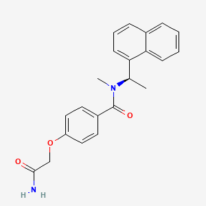 molecular formula C22H22N2O3 B3810552 4-(2-amino-2-oxoethoxy)-N-methyl-N-[(1R)-1-(1-naphthyl)ethyl]benzamide 