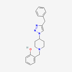 molecular formula C21H24N4O B3810589 2-{[4-(4-benzyl-1H-1,2,3-triazol-1-yl)-1-piperidinyl]methyl}phenol 