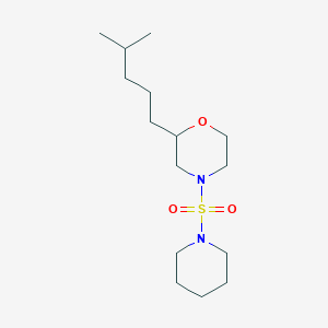 molecular formula C15H30N2O3S B3810607 2-(4-methylpentyl)-4-(1-piperidinylsulfonyl)morpholine 