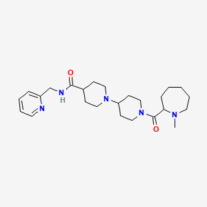 molecular formula C25H39N5O2 B3810633 1'-[(1-methyl-2-azepanyl)carbonyl]-N-(2-pyridinylmethyl)-1,4'-bipiperidine-4-carboxamide 