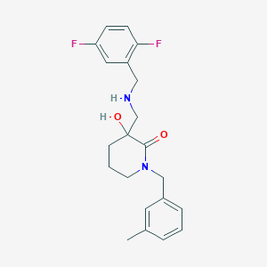 molecular formula C21H24F2N2O2 B3810635 3-{[(2,5-difluorobenzyl)amino]methyl}-3-hydroxy-1-(3-methylbenzyl)-2-piperidinone 