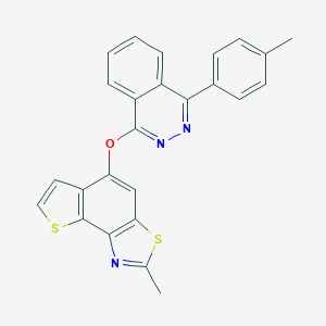 molecular formula C25H17N3OS2 B381065 2-Methyl-5-[4-(4-methylphenyl)phthalazin-1-yl]oxythieno[2,3-e][1,3]benzothiazole CAS No. 315693-36-8