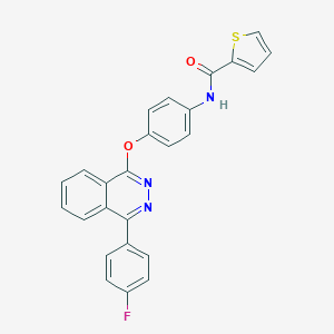 molecular formula C25H16FN3O2S B381066 N-(4-{[4-(4-fluorophenyl)-1-phthalazinyl]oxy}phenyl)-2-thiophenecarboxamide 