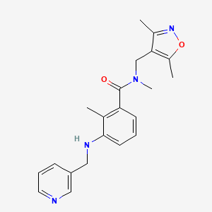 molecular formula C21H24N4O2 B3810706 N-[(3,5-dimethylisoxazol-4-yl)methyl]-N,2-dimethyl-3-[(pyridin-3-ylmethyl)amino]benzamide 
