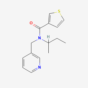molecular formula C15H18N2OS B3810715 N-(sec-butyl)-N-(pyridin-3-ylmethyl)thiophene-3-carboxamide 