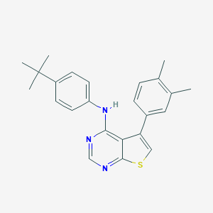 molecular formula C24H25N3S B381073 N-(4-tert-butylphenyl)-5-(3,4-dimethylphenyl)thieno[2,3-d]pyrimidin-4-amine 