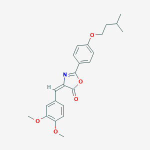 (4E)-4-[(3,4-dimethoxyphenyl)methylidene]-2-[4-(3-methylbutoxy)phenyl]-1,3-oxazol-5-one