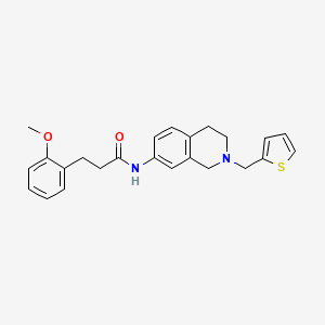 molecular formula C24H26N2O2S B3810768 3-(2-methoxyphenyl)-N-[2-(2-thienylmethyl)-1,2,3,4-tetrahydro-7-isoquinolinyl]propanamide 
