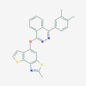 molecular formula C26H19N3OS2 B381083 4-(3,4-Dimethylphenyl)-1-phthalazinyl 2-methylthieno[2,3-e][1,3]benzothiazol-5-yl ether CAS No. 315693-74-4