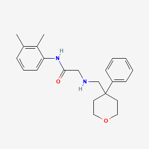 molecular formula C22H28N2O2 B3810837 N-(2,3-dimethylphenyl)-2-{[(4-phenyltetrahydro-2H-pyran-4-yl)methyl]amino}acetamide 
