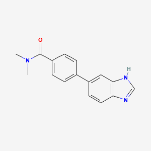 molecular formula C16H15N3O B3810850 4-(1H-benzimidazol-6-yl)-N,N-dimethylbenzamide 