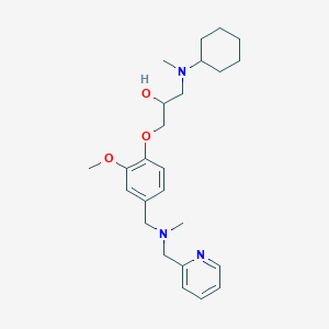 molecular formula C25H37N3O3 B3810860 1-[cyclohexyl(methyl)amino]-3-(2-methoxy-4-{[methyl(2-pyridinylmethyl)amino]methyl}phenoxy)-2-propanol 