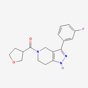 molecular formula C17H18FN3O2 B3810861 3-(3-fluorophenyl)-5-(tetrahydro-3-furanylcarbonyl)-4,5,6,7-tetrahydro-1H-pyrazolo[4,3-c]pyridine 