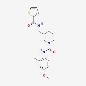 molecular formula C20H25N3O3S B3810868 N-(4-methoxy-2-methylphenyl)-3-{[(2-thienylcarbonyl)amino]methyl}-1-piperidinecarboxamide 