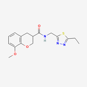 N-[(5-ethyl-1,3,4-thiadiazol-2-yl)methyl]-8-methoxychromane-3-carboxamide