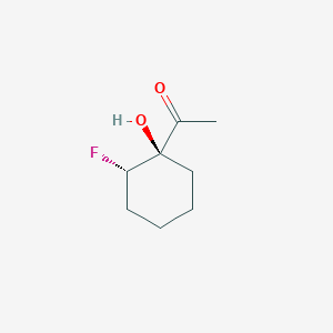 molecular formula C8H13FO2 B038109 1-[(1R,2S)-2-Fluoro-1-hydroxycyclohexyl]ethanone CAS No. 119030-21-6