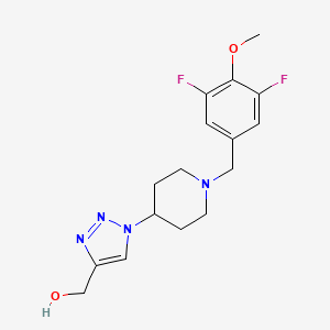 molecular formula C16H20F2N4O2 B3810917 {1-[1-(3,5-difluoro-4-methoxybenzyl)-4-piperidinyl]-1H-1,2,3-triazol-4-yl}methanol trifluoroacetate (salt) 
