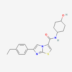 molecular formula C20H23N3O2S B3810939 6-(4-ethylphenyl)-N-(trans-4-hydroxycyclohexyl)imidazo[2,1-b][1,3]thiazole-3-carboxamide 