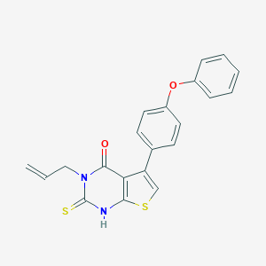 molecular formula C21H16N2O2S2 B381095 3-allyl-5-(4-phenoxyphenyl)-2-thioxo-2,3-dihydrothieno[2,3-d]pyrimidin-4(1H)-one CAS No. 315693-80-2