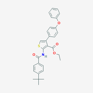 molecular formula C30H29NO4S B381097 Ethyl 2-[(4-tert-butylbenzoyl)amino]-4-(4-phenoxyphenyl)-3-thiophenecarboxylate 
