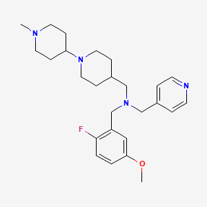 molecular formula C26H37FN4O B3810990 (2-fluoro-5-methoxybenzyl)[(1'-methyl-1,4'-bipiperidin-4-yl)methyl](4-pyridinylmethyl)amine 