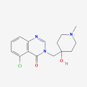 molecular formula C15H18ClN3O2 B3810995 5-chloro-3-[(4-hydroxy-1-methylpiperidin-4-yl)methyl]quinazolin-4(3H)-one 