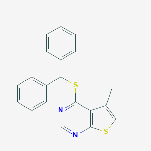 4-(Benzhydrylsulfanyl)-5,6-dimethylthieno[2,3-d]pyrimidine