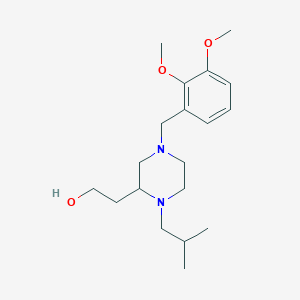 molecular formula C19H32N2O3 B3811033 2-[4-(2,3-dimethoxybenzyl)-1-isobutyl-2-piperazinyl]ethanol 