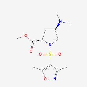 molecular formula C13H21N3O5S B3811039 methyl (2S,4R)-4-(dimethylamino)-1-[(3,5-dimethylisoxazol-4-yl)sulfonyl]pyrrolidine-2-carboxylate 