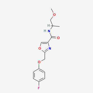 molecular formula C15H17FN2O4 B3811067 2-[(4-fluorophenoxy)methyl]-N-(2-methoxy-1-methylethyl)-1,3-oxazole-4-carboxamide 