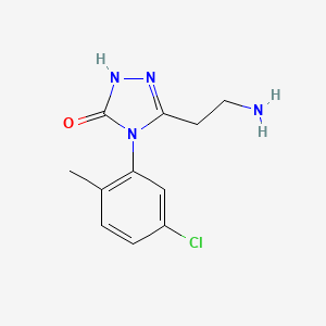molecular formula C11H13ClN4O B3811071 5-(2-aminoethyl)-4-(5-chloro-2-methylphenyl)-2,4-dihydro-3H-1,2,4-triazol-3-one 