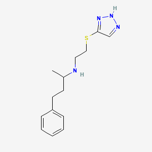 molecular formula C14H20N4S B3811082 (1-methyl-3-phenylpropyl)[2-(1H-1,2,3-triazol-5-ylthio)ethyl]amine 