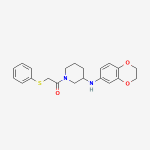 molecular formula C21H24N2O3S B3811107 N-(2,3-dihydro-1,4-benzodioxin-6-yl)-1-[(phenylthio)acetyl]-3-piperidinamine 